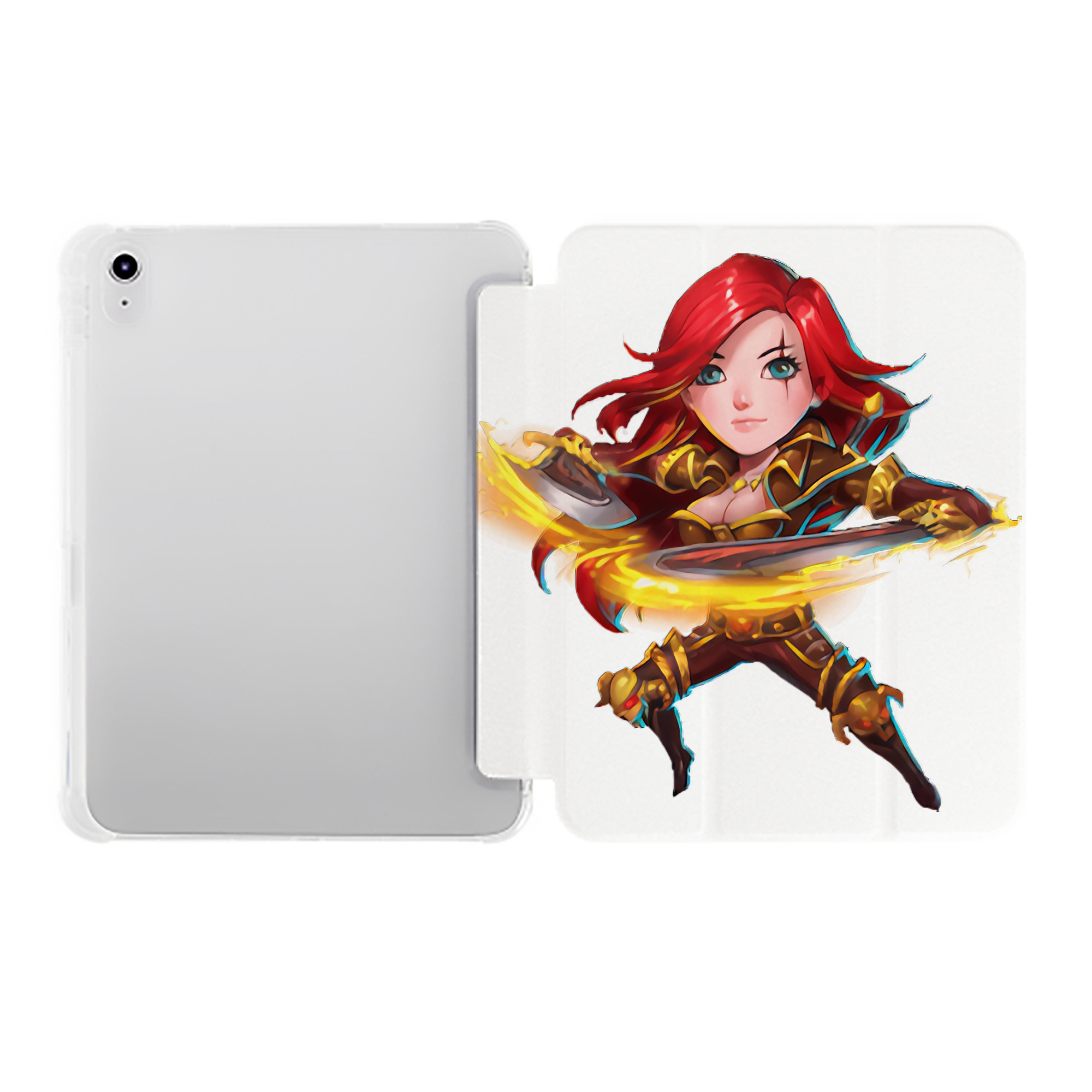 （画像用） リーグ・オブ・レジェンド League of Legends LOL IPad ケース ペン収納付き 三つ折りスタンド PUレザー×シリコン 対応機種9.5/10.5/10.9インチ